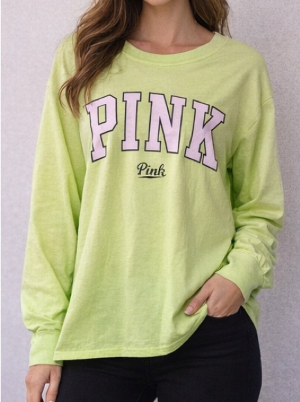 PINK Victoria's Secret Vintage Y2K Long Sleeve Top - Size Small